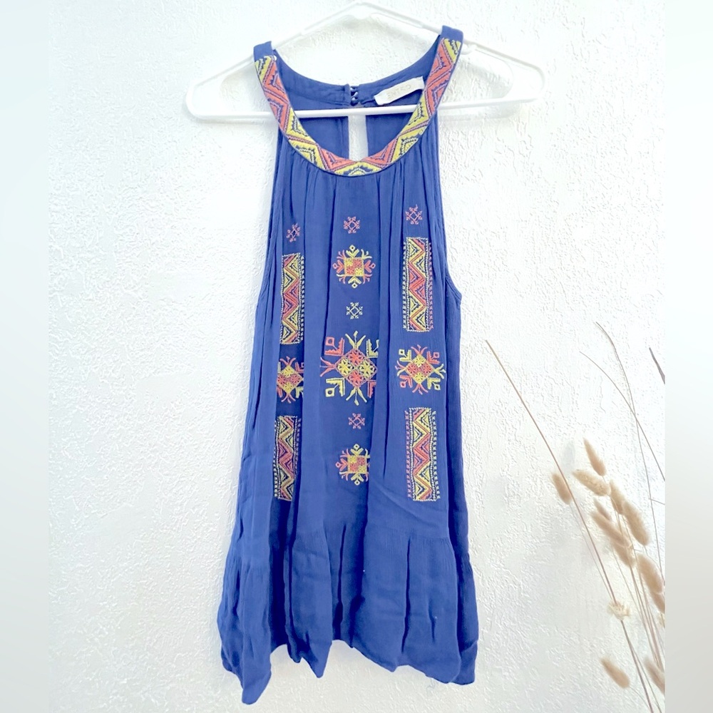 Aztec Tunic Top in Blue